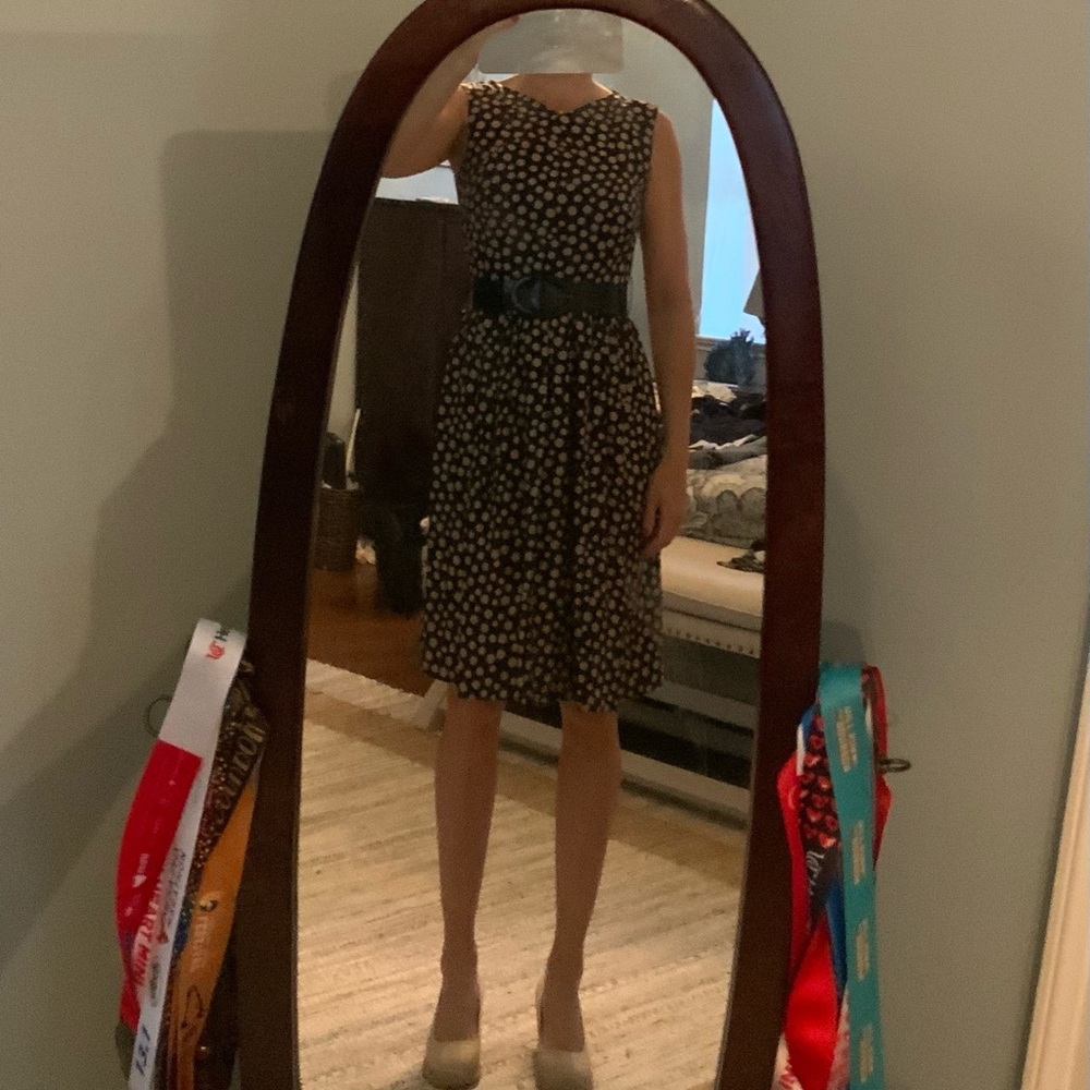 Donna Morgan black/tan dress